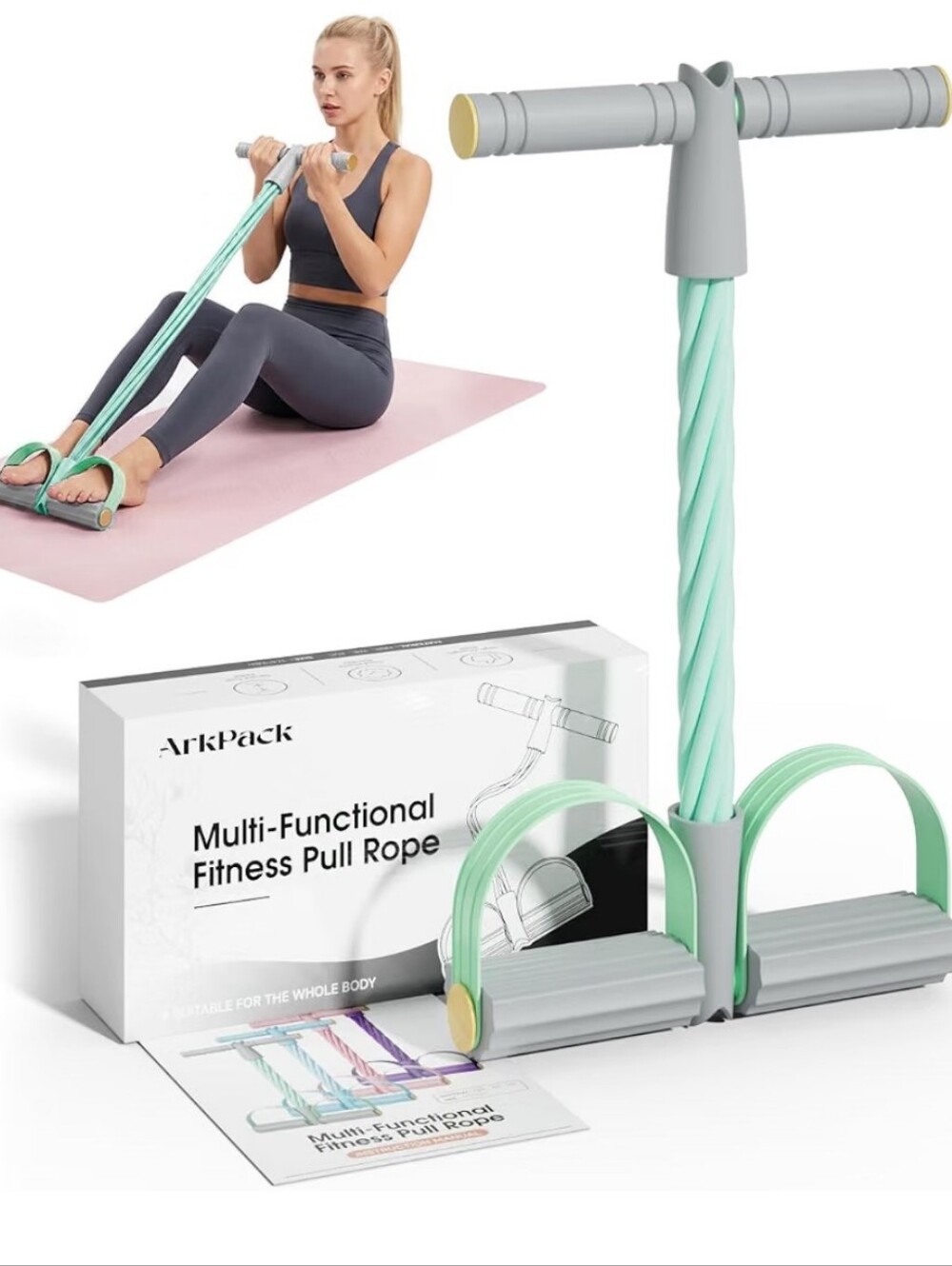 Multi-Functional Fitness Pull Rope GREEN